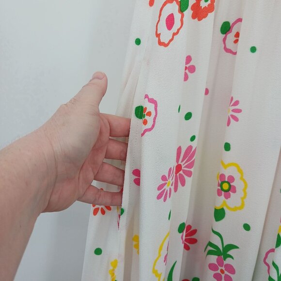 Mister Zimi Abbie Maxi Dress In White Meadow Size 6US/10AUS Floral Print Viscose - Picture 12 of 16